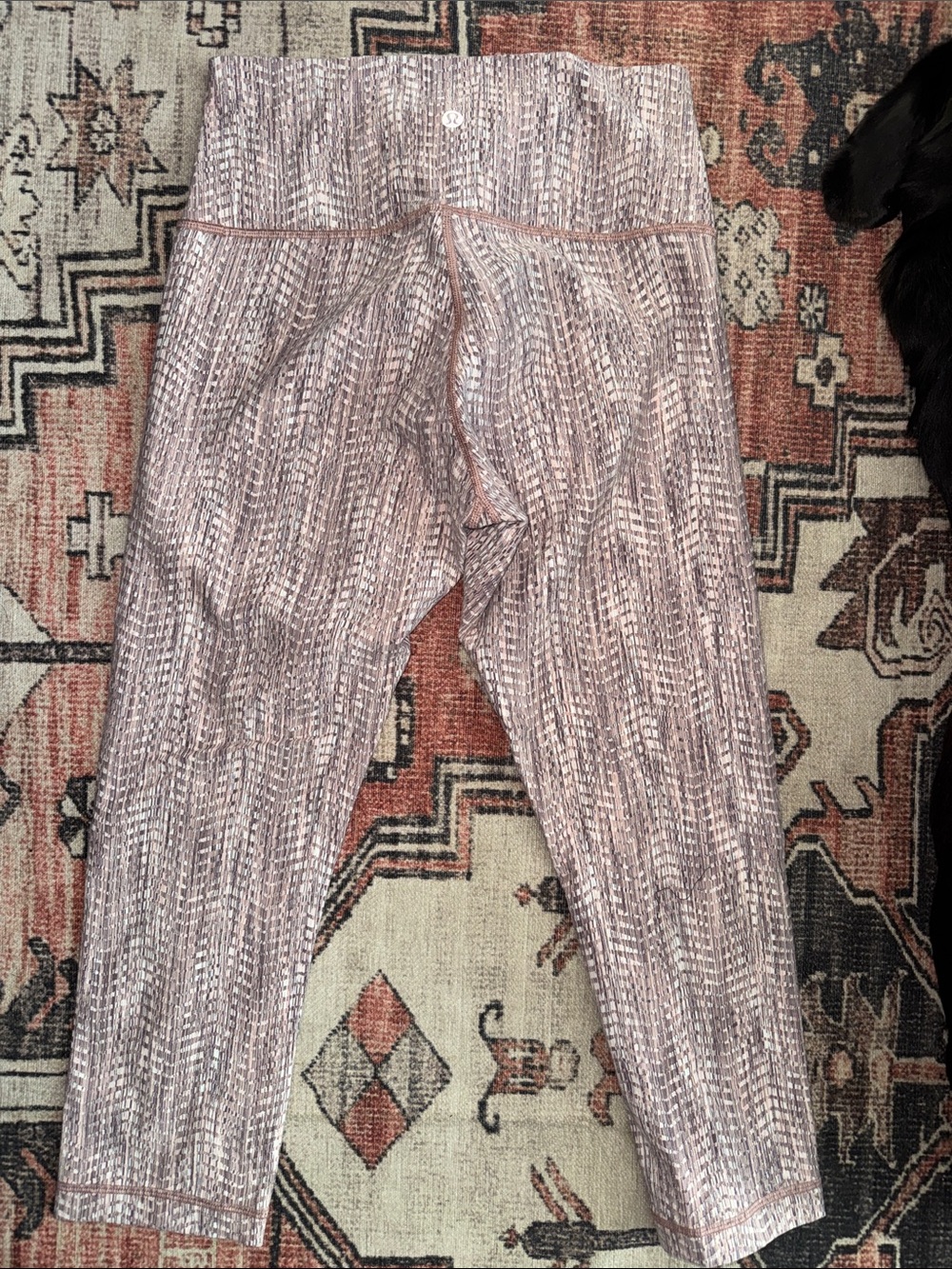 lululemon athletica Rose Pink Patterned Capri Leggings